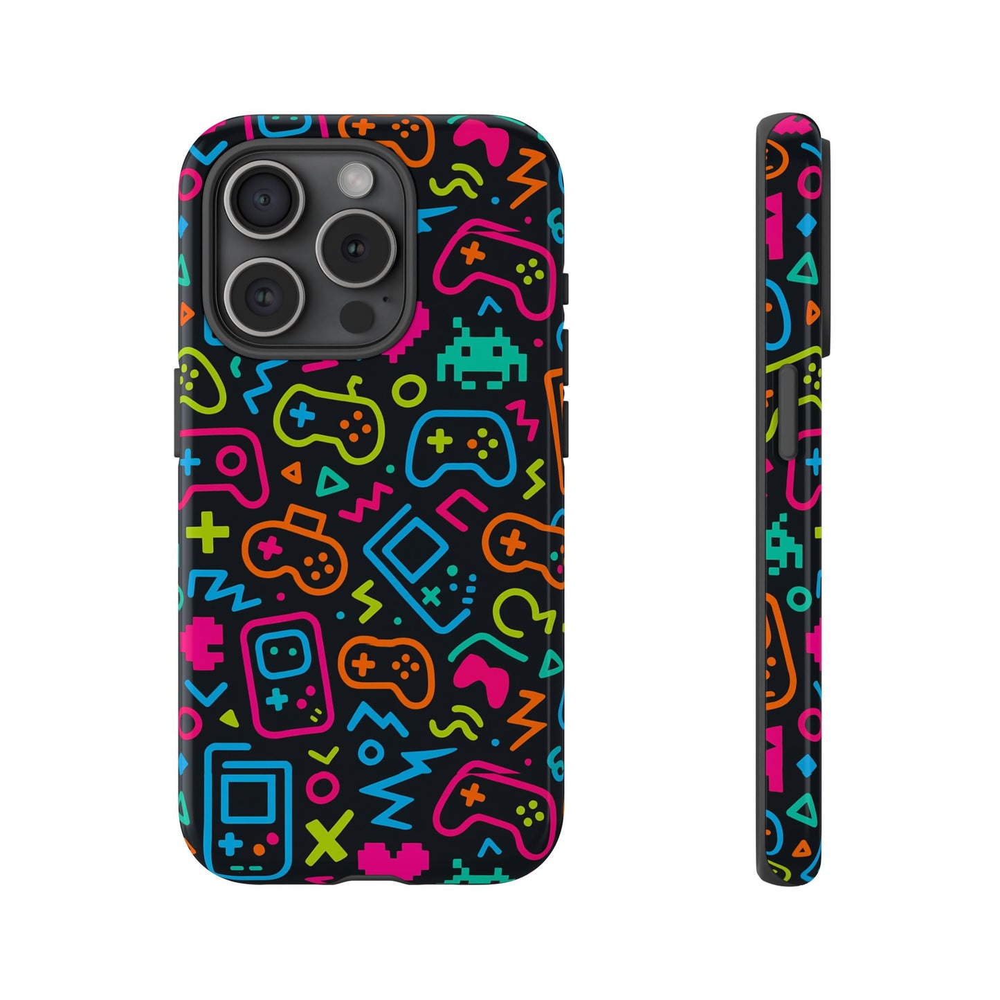 multicolour 3d wrap protective phone case with unique gaming design for men and women – stylish mobile protection compatible with iphone 13, 14, 15 & 16 – all models including pro, pro max & plus