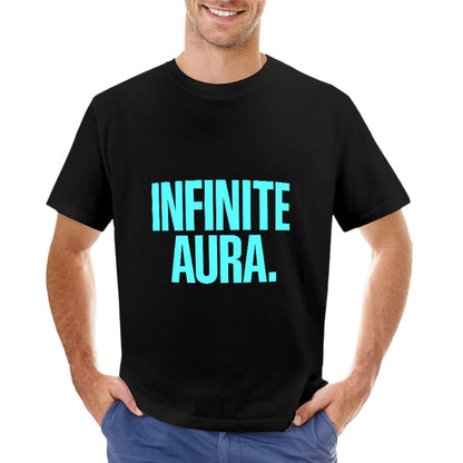 Men's T-Shirt 100% Cotton Infinite Aura Graphic Tee for Casual Wear, Soft Breathable Fabric, Comfortable Fit, Stylish Design for Men, Ideal for Fitness and Leisure Activities