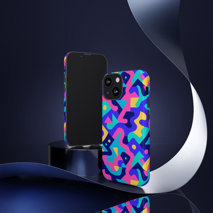 Vibrant Abstract Pattern Protective Phone Case Stylish Accessory for Unique Expression Compatible with iPhone 13, 14, 15 & 16 – All Models Including Pro, Pro Max & Plus