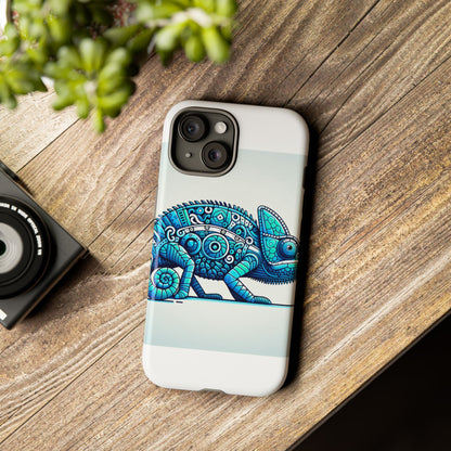 Vibrant 3D Chameleon Print Glossy Phone Case for Eye-Catching Protection Compatible with iPhone 13, 14, 15 & 16 – all models including Pro, Pro Max & Plus