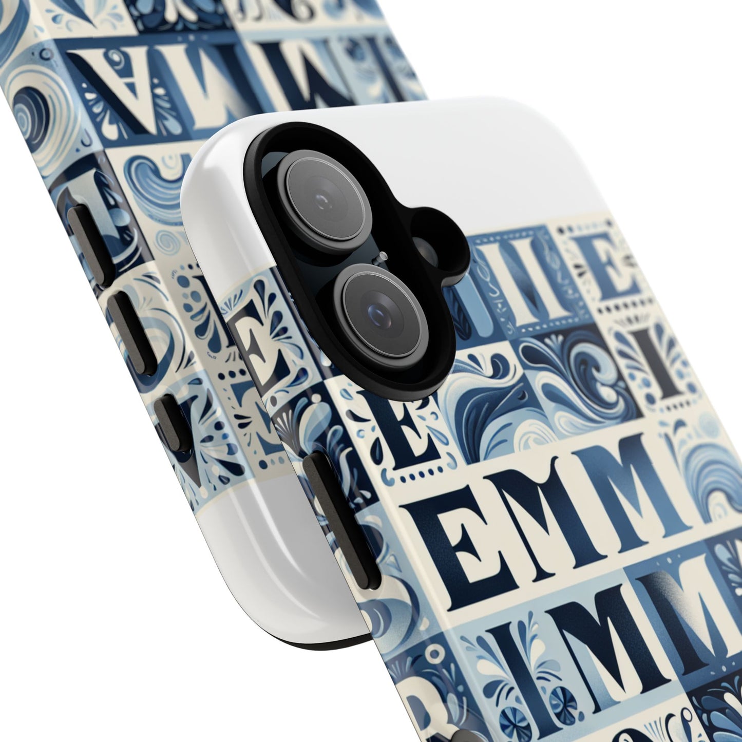 vibrant 3d alphabet design protective phone case in blue for stylish smartphone accessories compatible with iphone 13, 14, 15 & 16 – all models including pro, pro max & plus