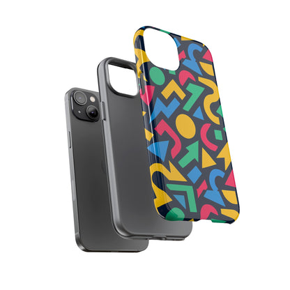 Vibrant 3D Geometric Print Phone Case for Men and Women – Stylish Protection with Multicolour Design, Compatible with iPhone 13, 14, 15 & 16 – All Models Including Pro, Pro Max & Plus