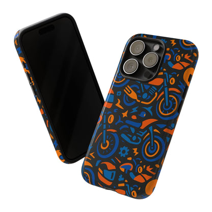 Vibrant Motorcycle Phone Case in Multicolour Design for Stylish Protection Compatible with iPhone 13, 14, 15 & 16 – All Models Including Pro, Pro Max & Plus