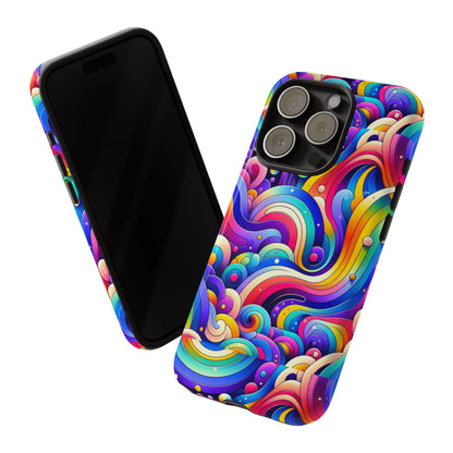 Pattern Image 4 Vibrant Shockproof Phone Case for Anime and Comic Fans - Colourful Abstract Design Compatible with iPhone 13, 14, 15 & 16 – all models including Pro, Pro Max & Plus