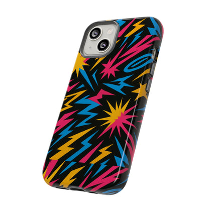 Multicolour Cartoon 3D Wrap Protective Phone Case – Funky Lightning Design for Trendy Individuals – Stylish Protection Compatible with iPhone 13, 14, 15 & 16 – All Models Including Pro, Pro Max & Plus