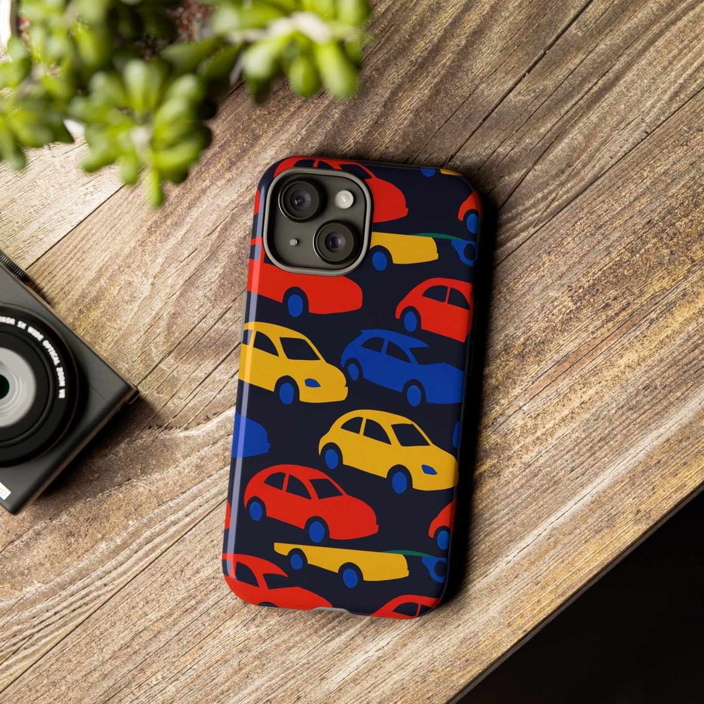 multicolour 3d car design protective phone case stylish accessory for unique expression compatible with iphone 13, 14, 15 & 16 – all models including pro, pro max & plus