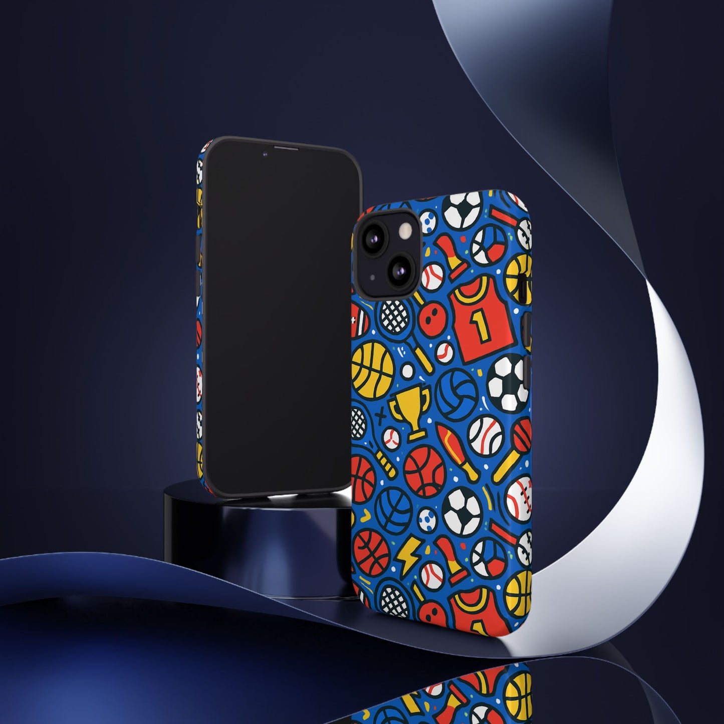 vibrant sports-themed protective phone case with 3d design for unique style – compatible with iphone 13, 14, 15 & 16 – all models including pro, pro max & plus