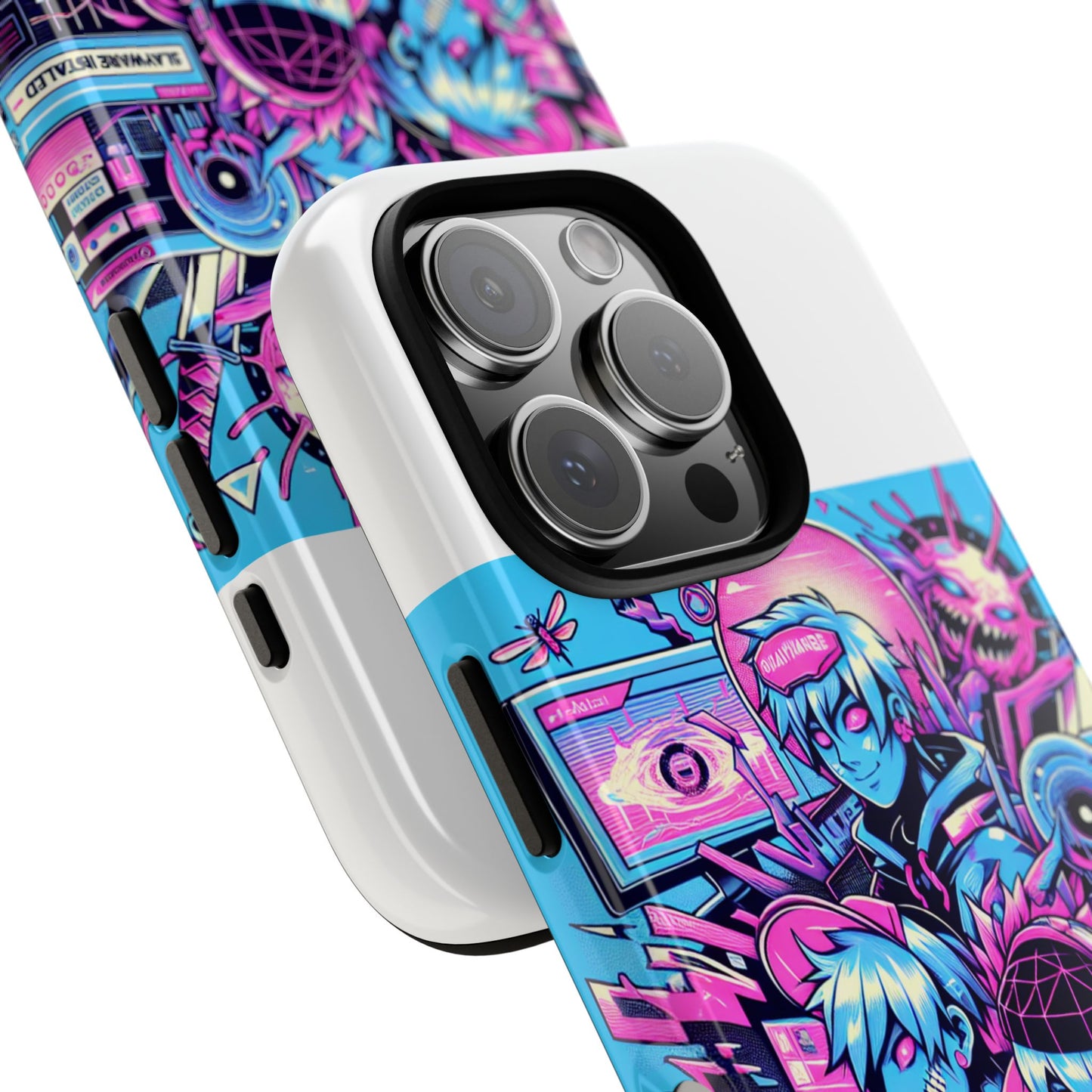 slayware installed protective phone case with 3d wrap design for anime and comic culture lovers