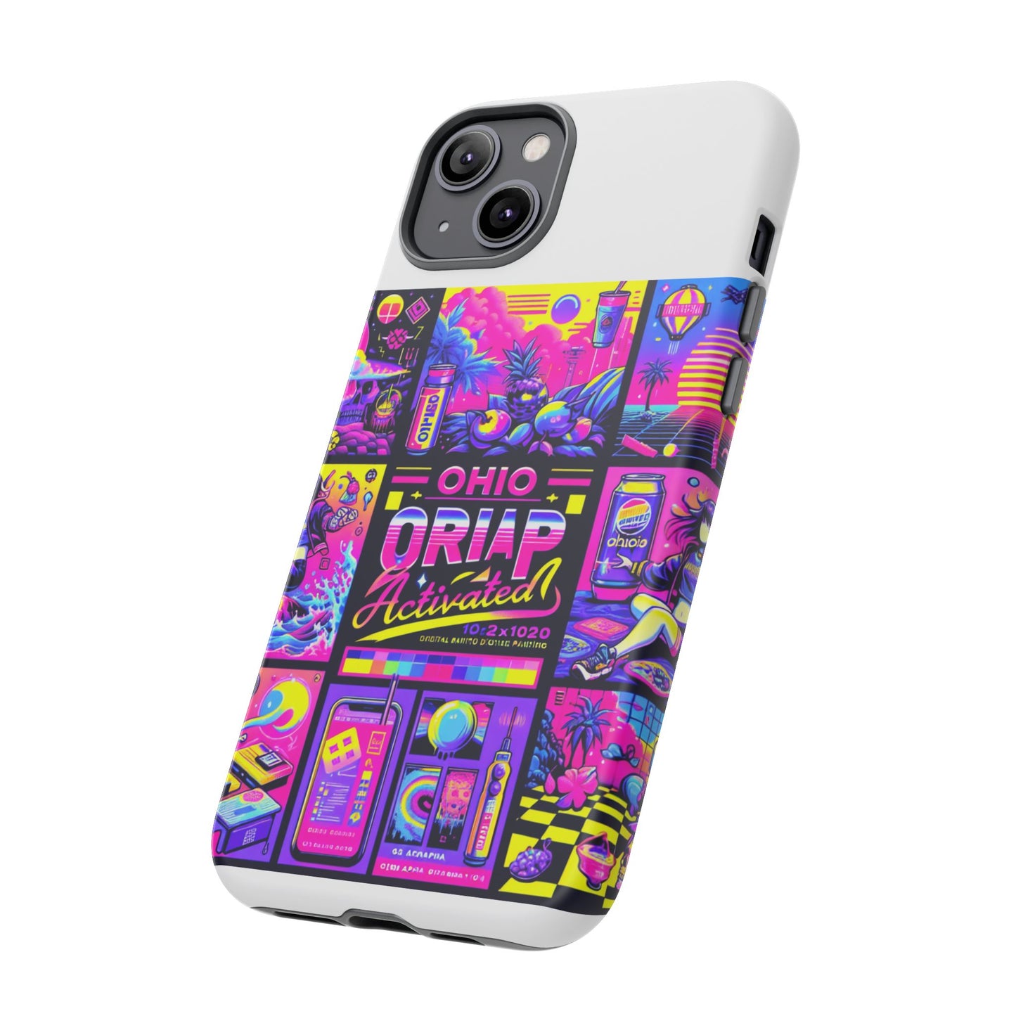 ohio drip activated protective phone case with 3d wrap design, uv protection, durable tpu silicone liner, ideal gift for tech enthusiasts and anime lovers