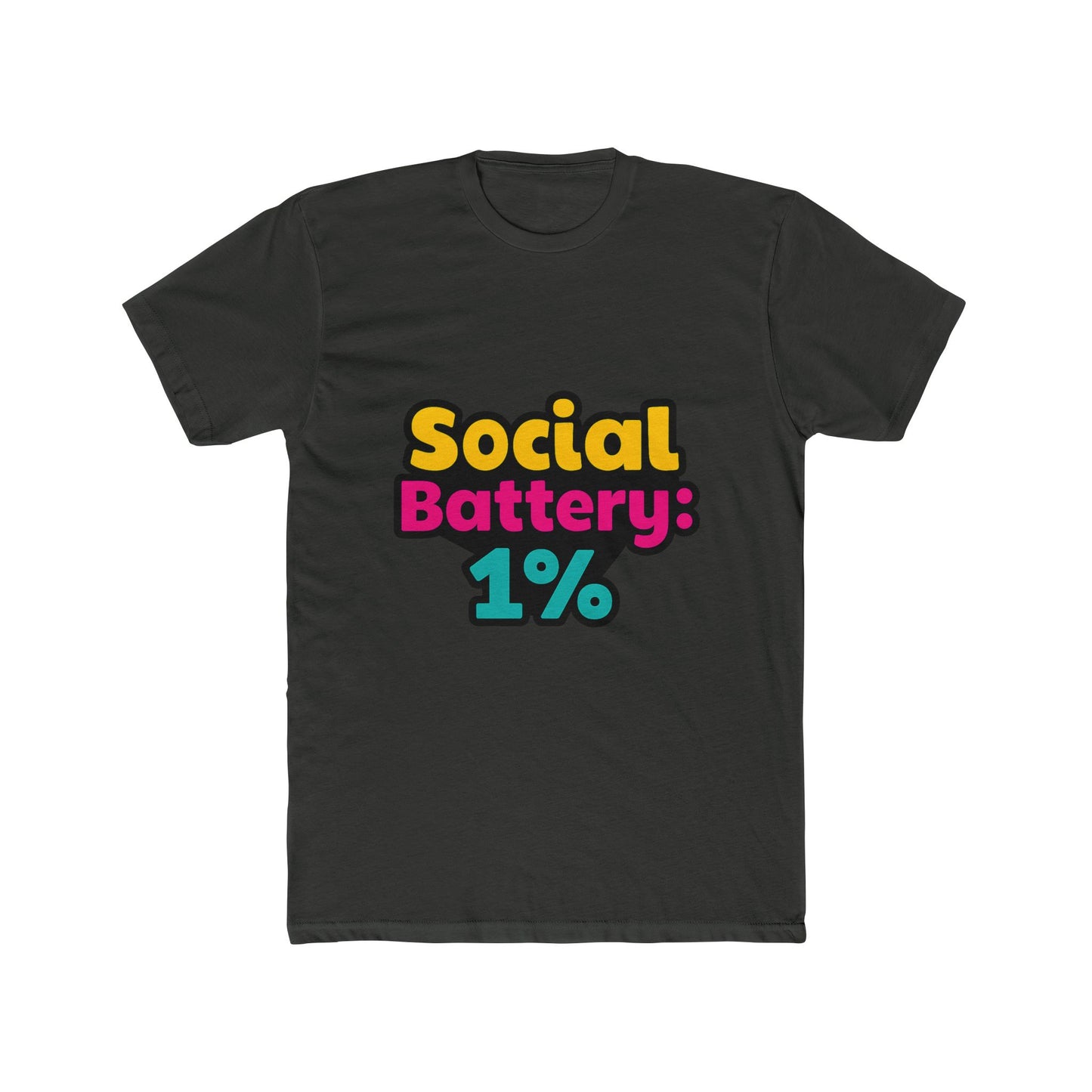 social battery 1% meme unisex t-shirt – multicolor graphic tee, funny casual tee for men and women, humorous t-shirt for everyday wear, sizes s-xxl