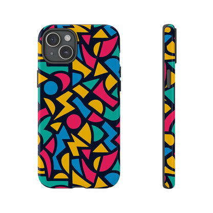 Vibrant Retro Aesthetic Phone Case – Stylish Protection in Multicolour Design – Compatible with iPhone 13, 14, 15 & 16 – All Models Including Pro, Pro Max & Plus
