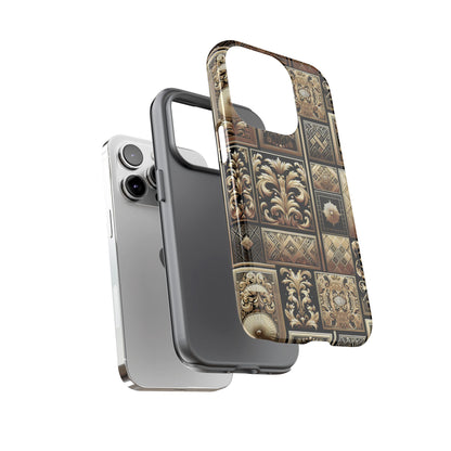 Pattern Image 4 Vibrant 3D Phone Case for Anime and Comic Fans with Baroque Gold Ornate Design Compatible with iPhone 13, 14, 15 & 16 – all models including Pro, Pro Max & Plus