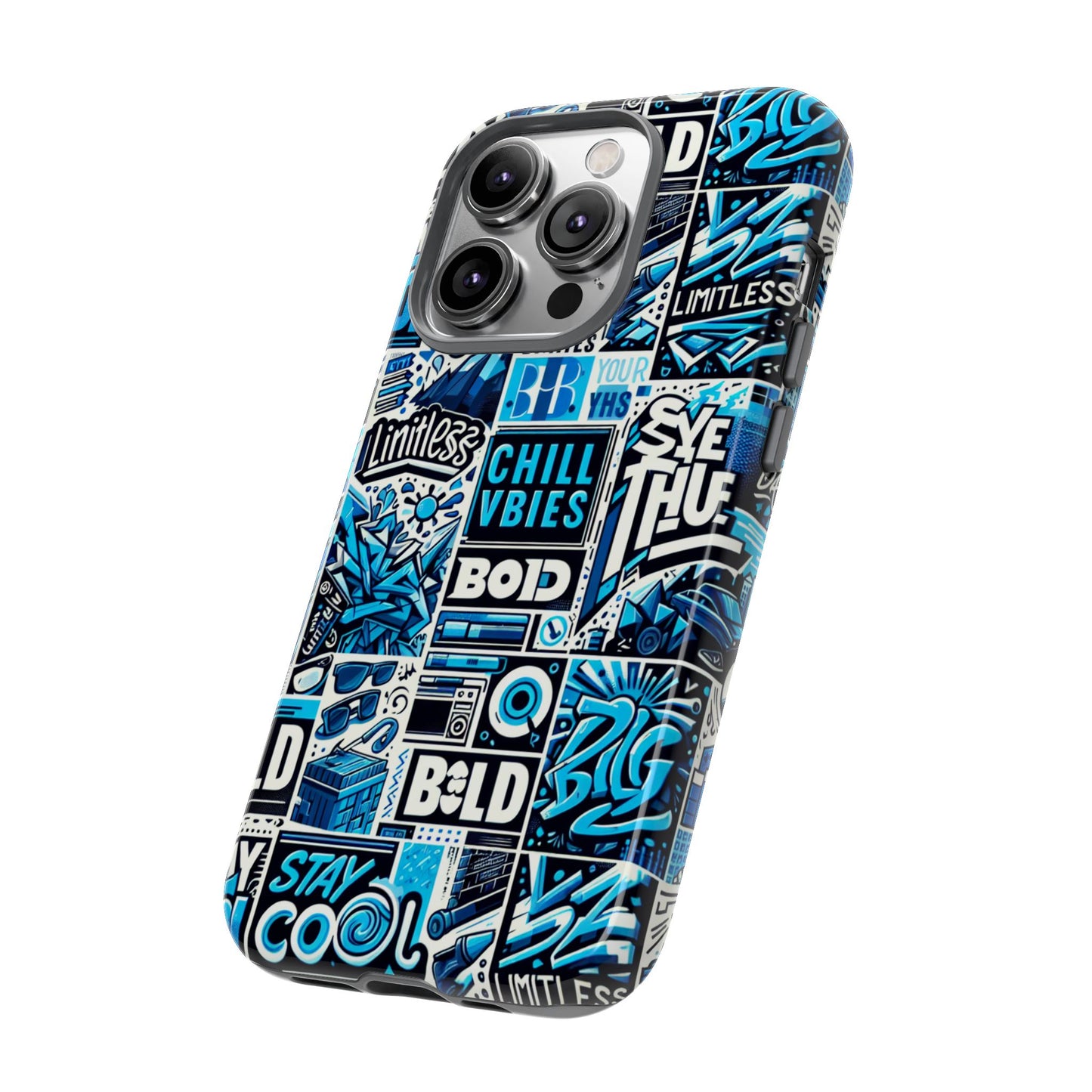 blue pattern image 9 phone case for smartphone protection with 3d wrap design and shock absorption in glossy or matte finish