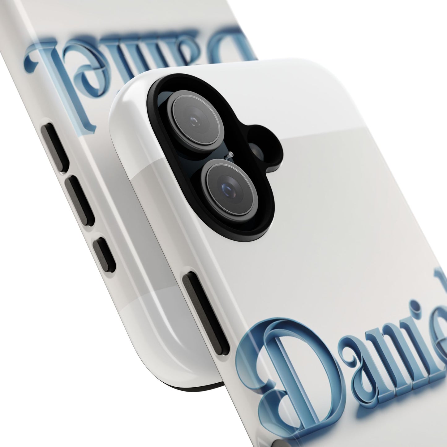 vibrant 3d wrap protective phone case in blue lettering stylish design for unique accessory lovers compatible with iphone 13, 14, 15 & 16 – all models including pro, pro max & plus