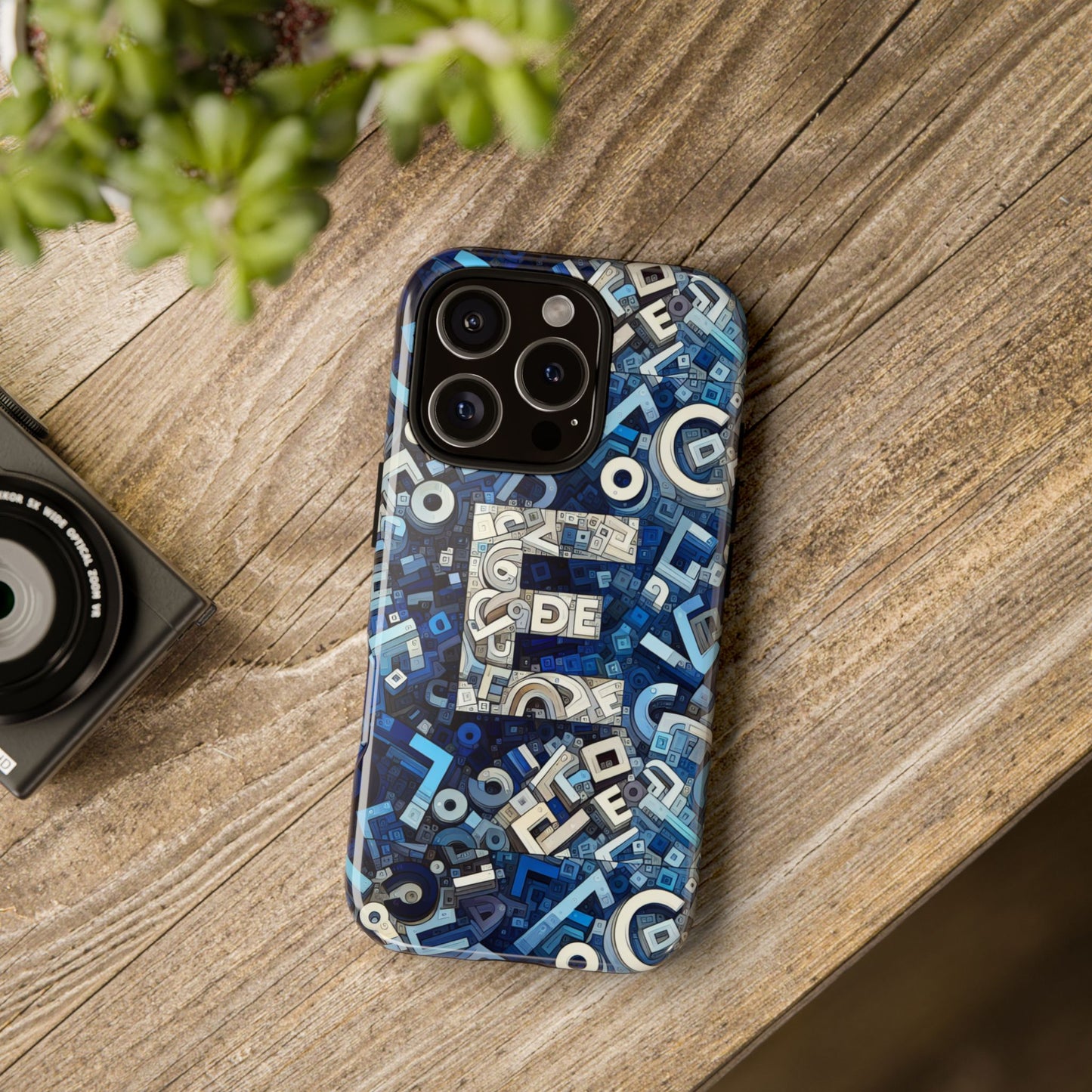 blue alphabet e phone case with 3d wrap design for stylish protection and personalised tech accessory for men and women