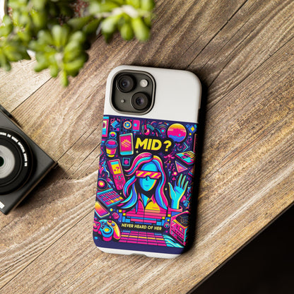 Mid Never Heard Of Her 3D Wrap Protective Phone Case for Fun Retro Style and Shock Absorption, Ideal Gift for Tech Enthusiasts and Anime Lovers