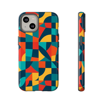Vibrant Multicolour Geometric 3D Wrap Phone Case for Stylish Protection and Unique Expression Compatible with iPhone 13, 14, 15 & 16 – all models including Pro, Pro Max & Plus