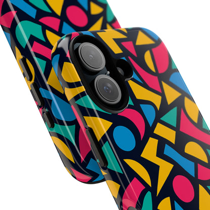 Vibrant Retro Aesthetic Phone Case – Stylish Protection in Multicolour Design – Compatible with iPhone 13, 14, 15 & 16 – All Models Including Pro, Pro Max & Plus