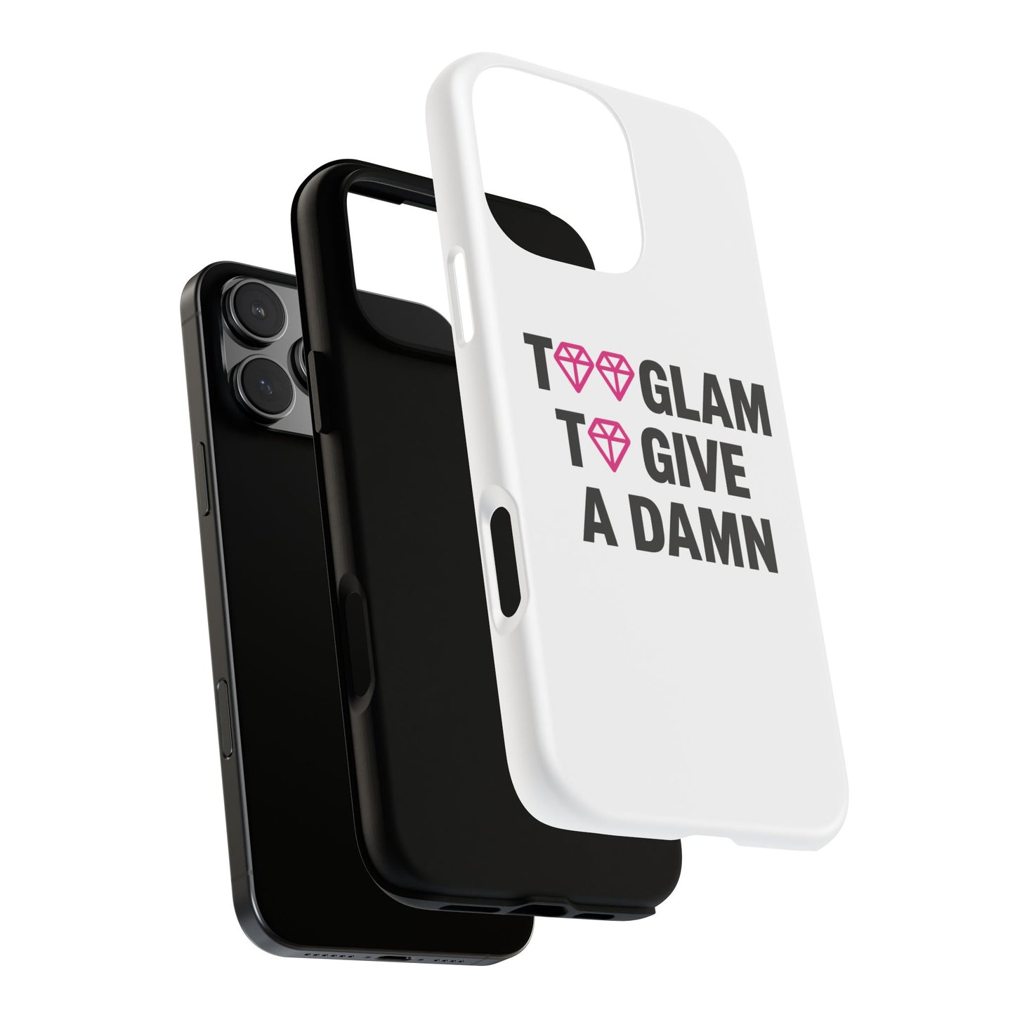 too glam phone case - stylish & fun phone cover for trendsetters, chic accessory for fashion lovers, durable shock absorption, ideal gift for birthdays and holidays