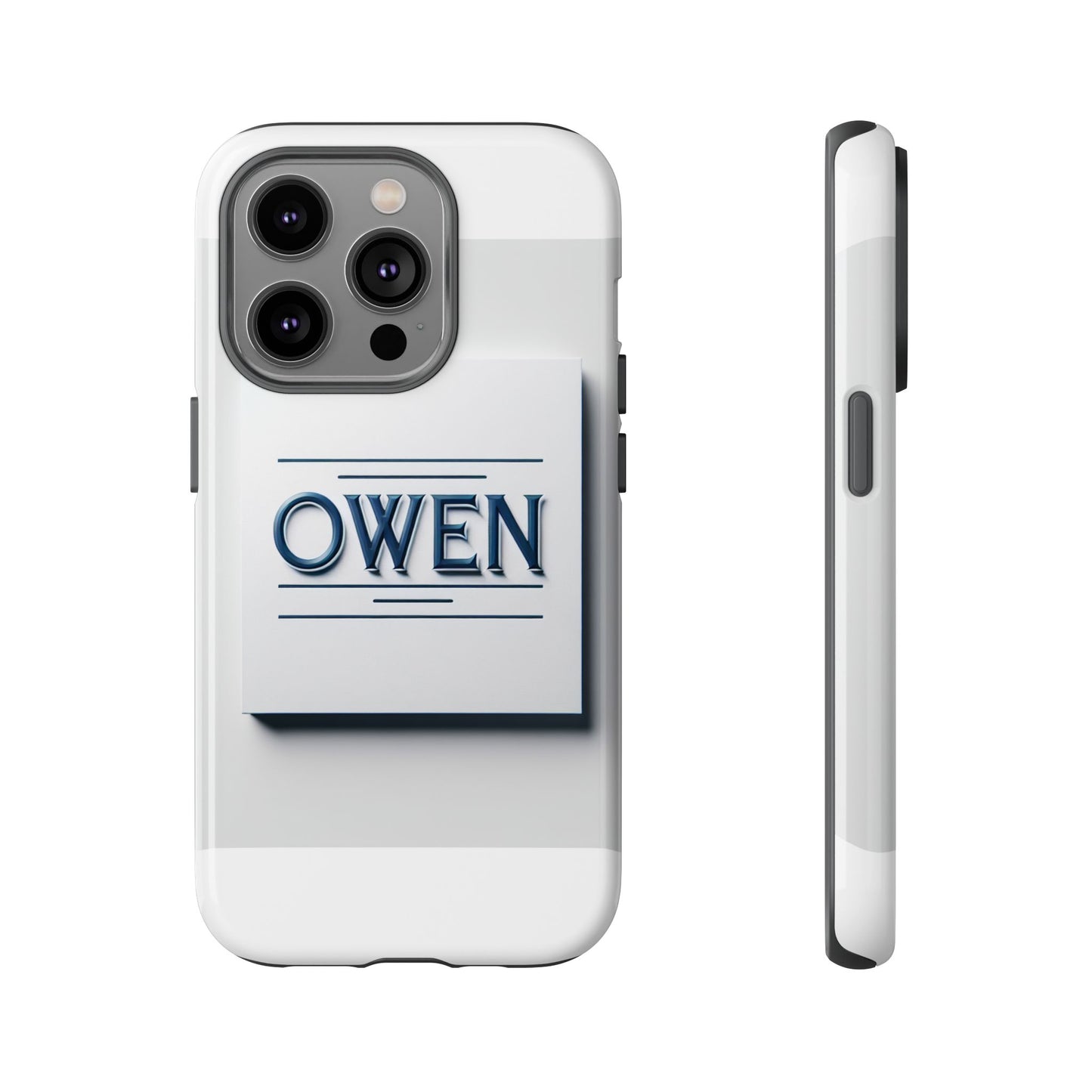 personalised 3d wrap protective phone case in elegant white and blue design for stylish protection compatible with iphone 13, 14, 15 & 16 – all models including pro, pro max & plus