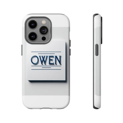 Personalised 3D Wrap Protective Phone Case in Elegant White and Blue Design for Stylish Protection Compatible with iPhone 13, 14, 15 & 16 – All Models Including Pro, Pro Max & Plus