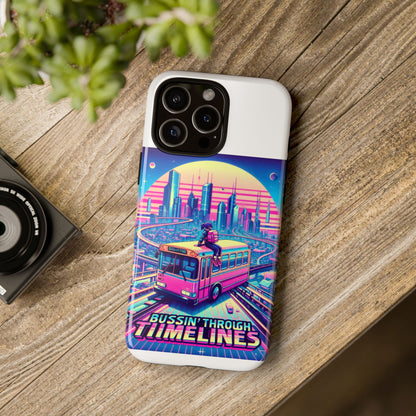 Bussin Through Timelines Protective Phone Case for Anime Lovers, Durable 3D Wrap Design, Shock Absorbent TPU Silicone, UV Protected, Stylish Accessory for Smartphones