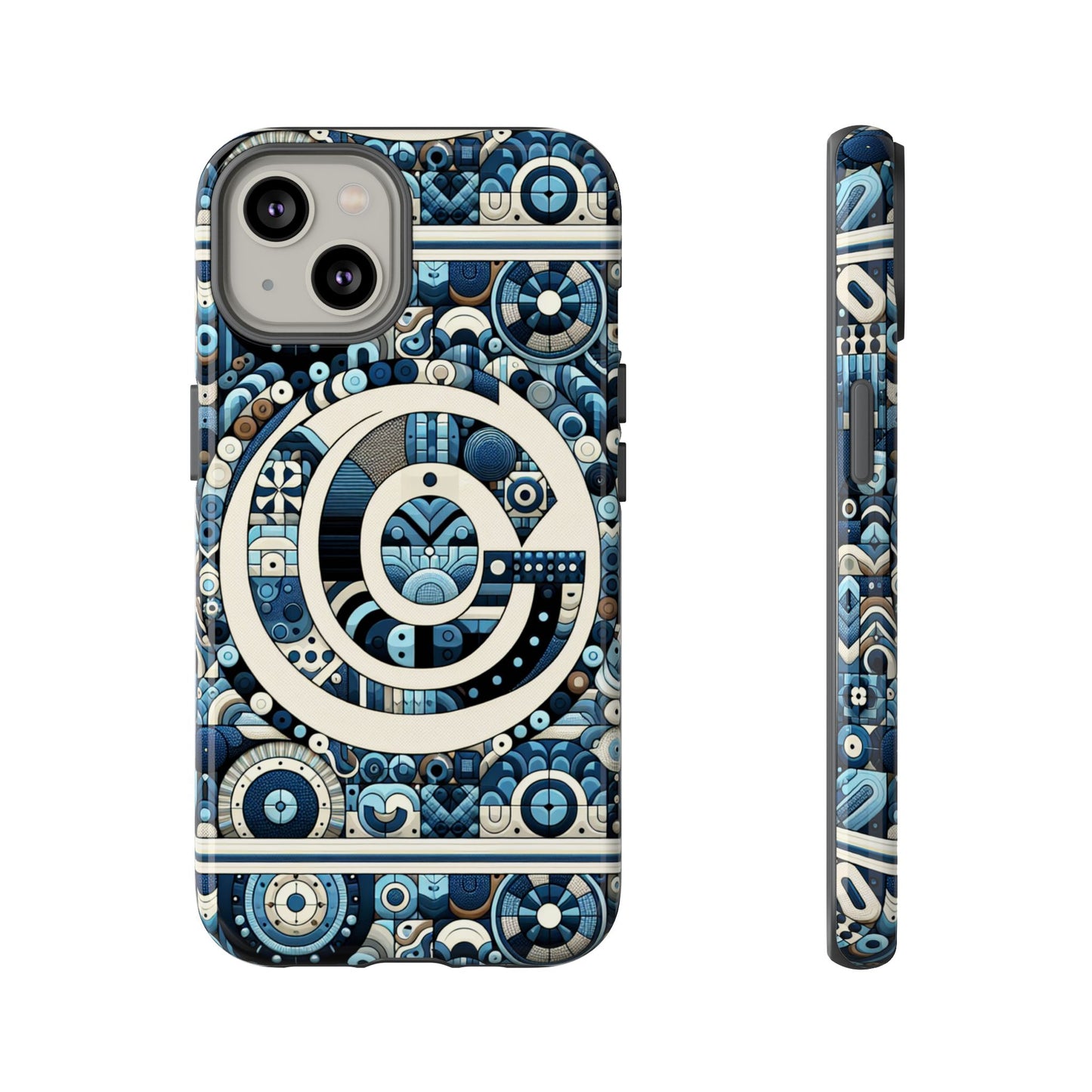 blue letter alphabet c phone case for smartphone protection shock absorption durable silicone cover with 3d wrap design