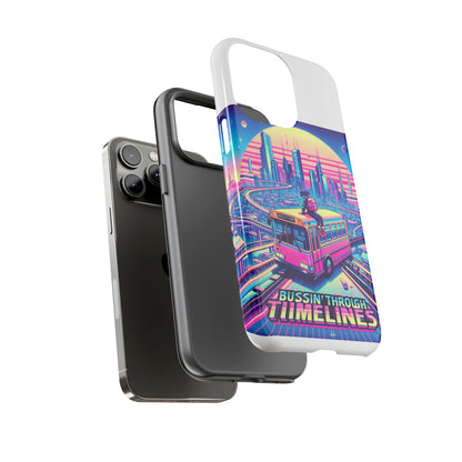 Bussin Through Timelines Protective Phone Case for Anime Lovers, Durable 3D Wrap Design, Shock Absorbent TPU Silicone, UV Protected, Stylish Accessory for Smartphones