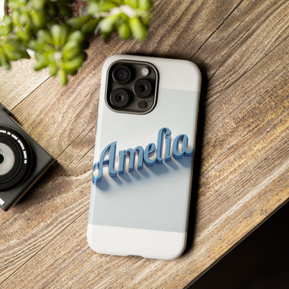 Vibrant 3D Lettering Phone Case in Blue for Self-Expression and Style Compatible with iPhone 13, 14, 15 & 16 – all models including Pro, Pro Max & Plus