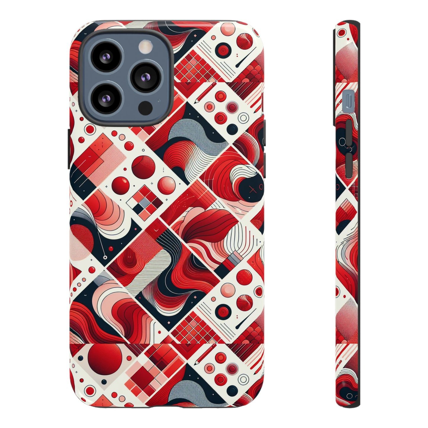 pattern image 7 vibrant 3d wrap phone case for anime and comic fans - bold geometric design for stylish protection compatible with iphone 13, 14, 15 & 16 – all models including pro, pro max & plus