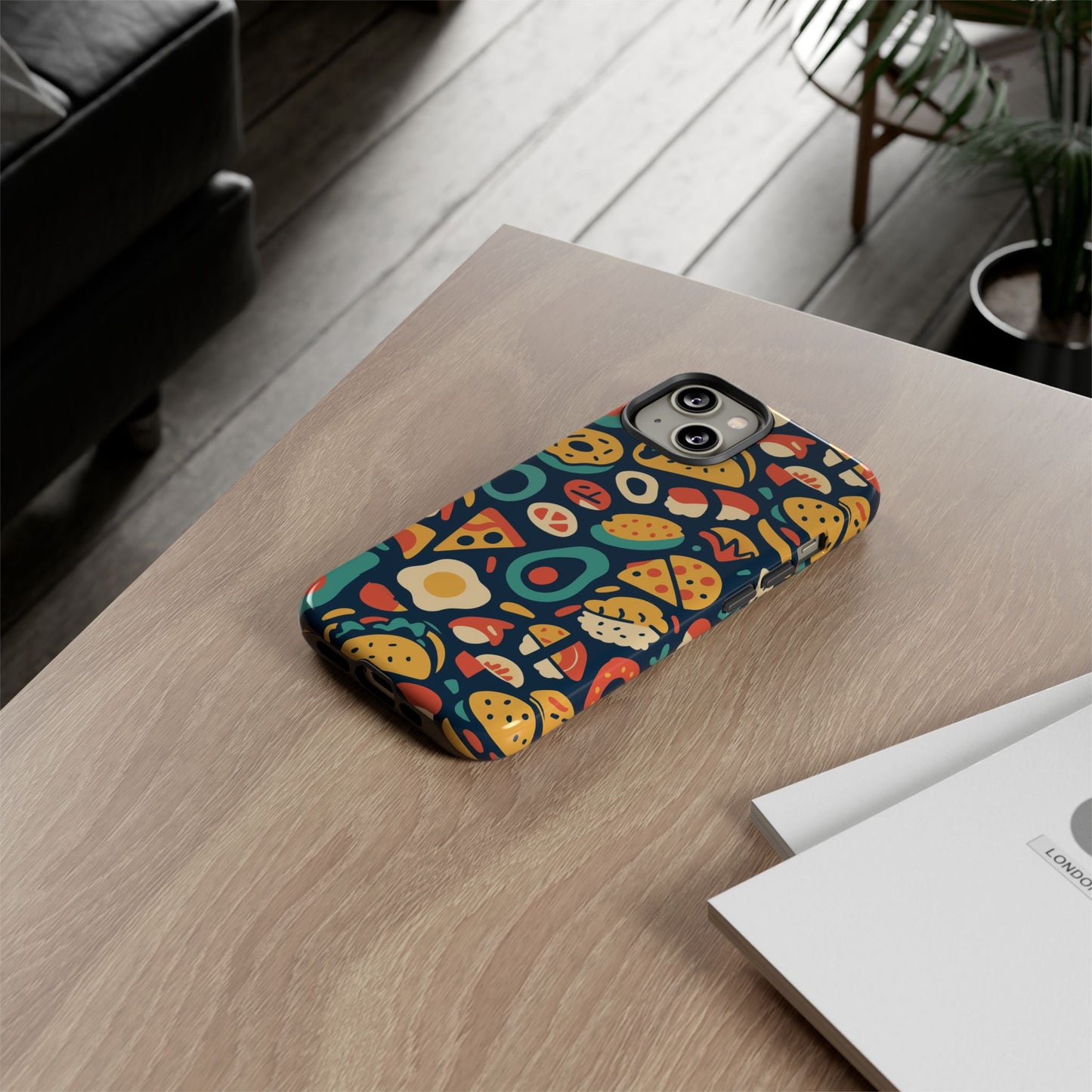 vibrant food-themed protective phone case with 3d design for stylish protection compatible with iphone 13, 14, 15 & 16 – all models including pro, pro max & plus