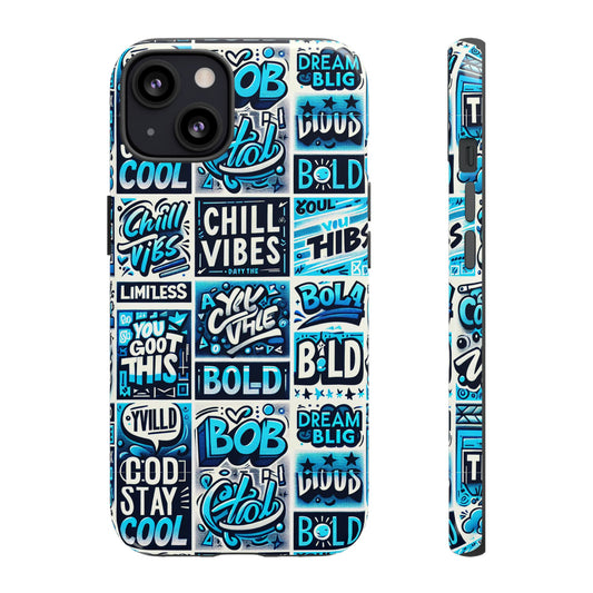 Blue Pattern Image 8 Vibrant 3D Wrap Phone Case for Men Women Shock Absorbing Durable Silicone Cover with UV Protection