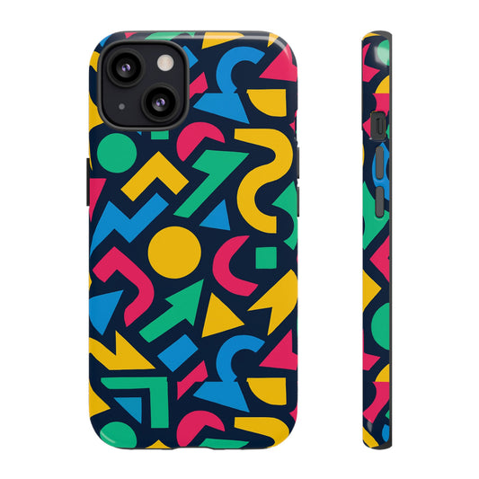 Vibrant 3D Geometric Print Phone Case for Men and Women – Stylish Protection with Multicolour Design, Compatible with iPhone 13, 14, 15 & 16 – All Models Including Pro, Pro Max & Plus