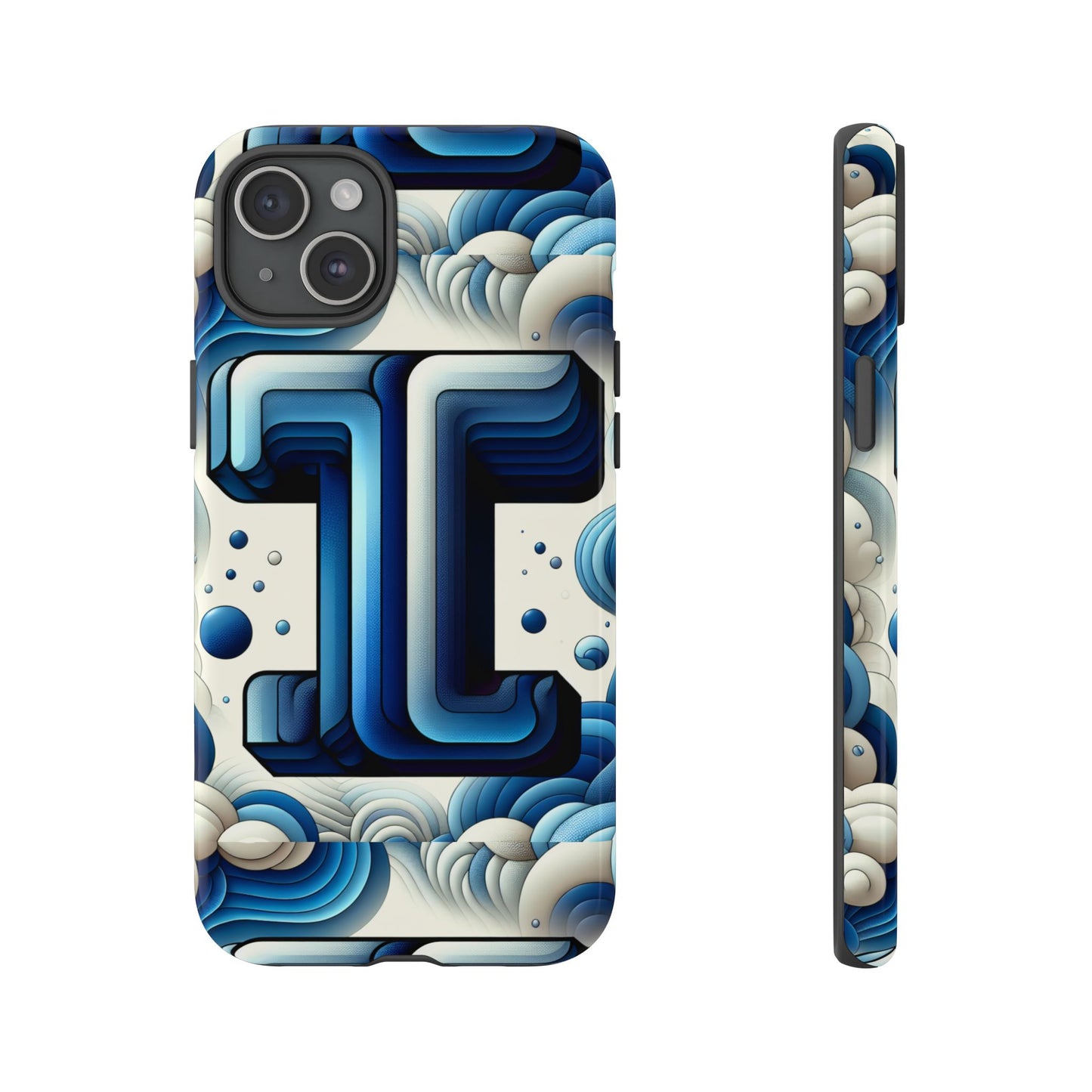 blue alphabet t phone case with 3d wrap design for kids and teens shockproof tpu cover with vivid colours and anime-inspired graphics