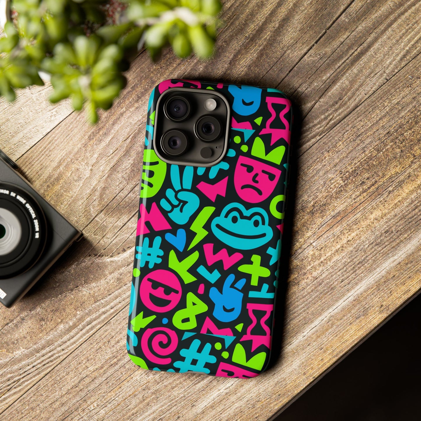 vibrant emoji pattern protective phone case colourful 3d design stylish protection for unisex smartphones compatible with iphone 13, 14, 15 & 16 – all models including pro, pro max & plus