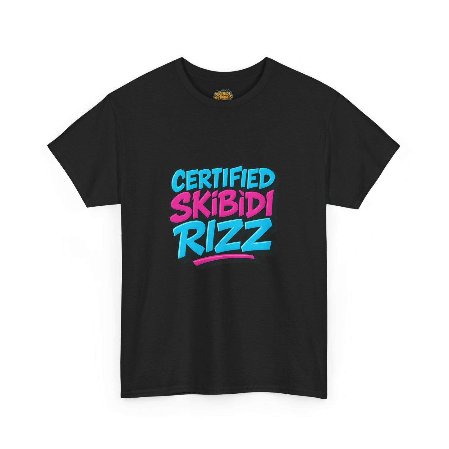 certified skibidi rizz unisex heavy cotton tee – trendy graphic t-shirt for casual wear, fun style, comfortable fit, perfect gift for friends and family