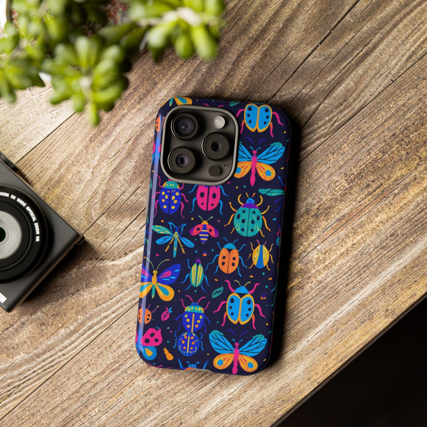 vibrant 3d insect design phone case for stylish protection and unique aesthetic compatible with iphone 13, 14, 15 & 16 – all models including pro, pro max & plus