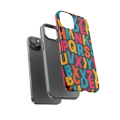 Multicolour 3D Alphabet Wrap Protective Phone Case for Unique Style and Vibrant Protection Compatible with iPhone 13, 14, 15 & 16 – all models including Pro, Pro Max & Plus