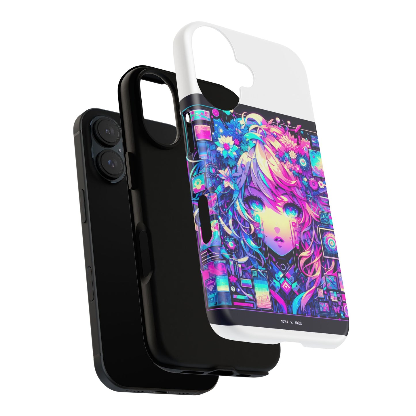 ai generated still slays protective phone case for anime lovers, vibrant 3d wrap design, durable shock absorption, uv protected, glossy or matte finish