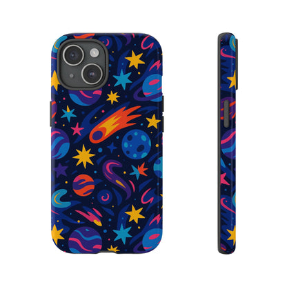 Vibrant 3D Space Design Protective Phone Case for Stylish Protection and Self-Expression Compatible with iPhone 13, 14, 15 & 16 – all models including Pro, Pro Max & Plus