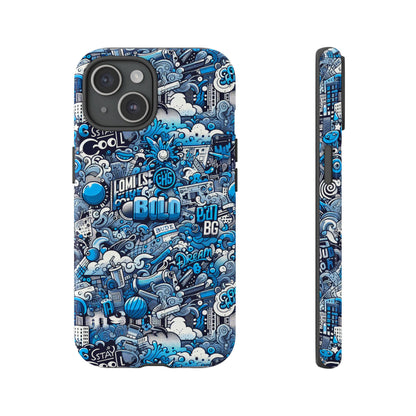 Cartoon 3D Wrap Protective Phone Case in Vibrant Blue for Stylish Protection and Self-Expression Compatible with iPhone 13, 14, 15 & 16 – All Models Including Pro, Pro Max & Plus