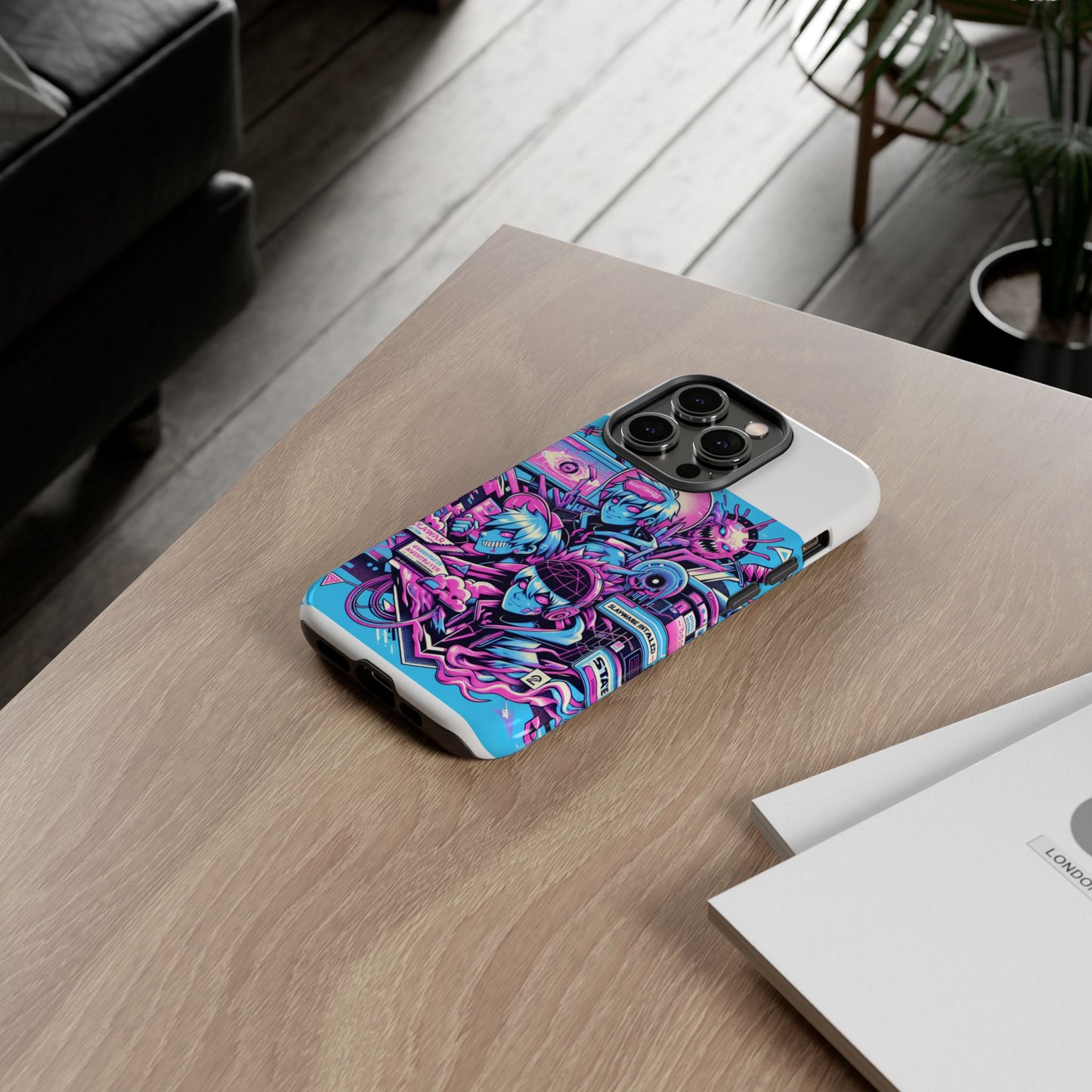 slayware installed protective phone case with 3d wrap design for anime and comic culture lovers