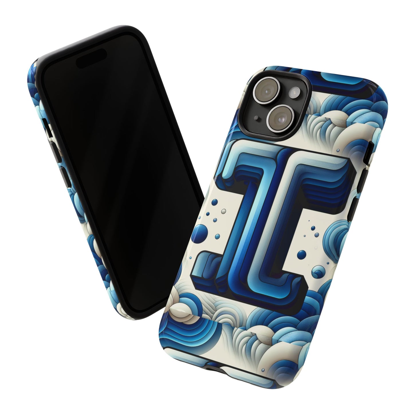 blue alphabet t phone case with 3d wrap design for kids and teens shockproof tpu cover with vivid colours and anime-inspired graphics