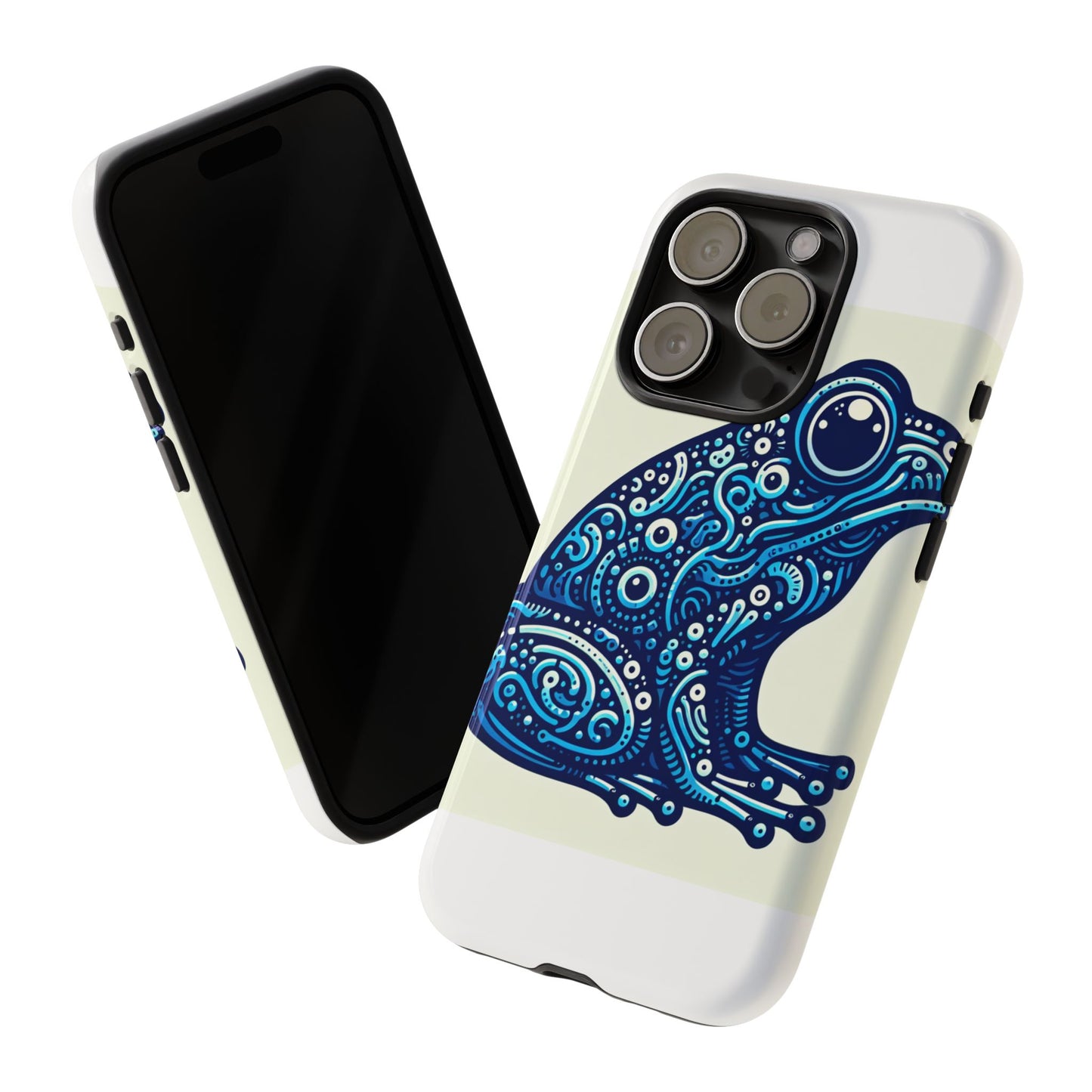 vibrant 3d blue frog design protective phone case for trendsetters – stylish protection compatible with iphone 13, 14, 15 & 16 – all models including pro, pro max & plus