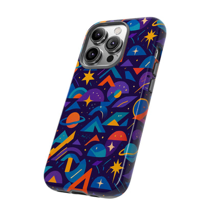 Vibrant Geometric 3D Wrap Protective Phone Case for Unique Accessories Lovers Compatible with iPhone 13, 14, 15 & 16 – all models including Pro, Pro Max & Plus