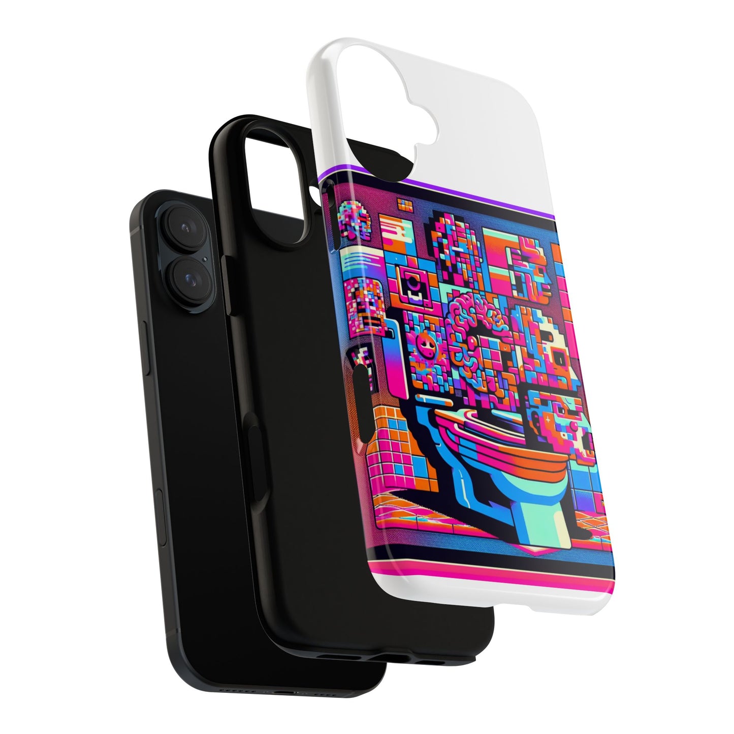 toilet head big brain 3d wrap protective phone case for anime lovers, durable tpu silicone, uv protected, stylish gift for birthdays and holidays