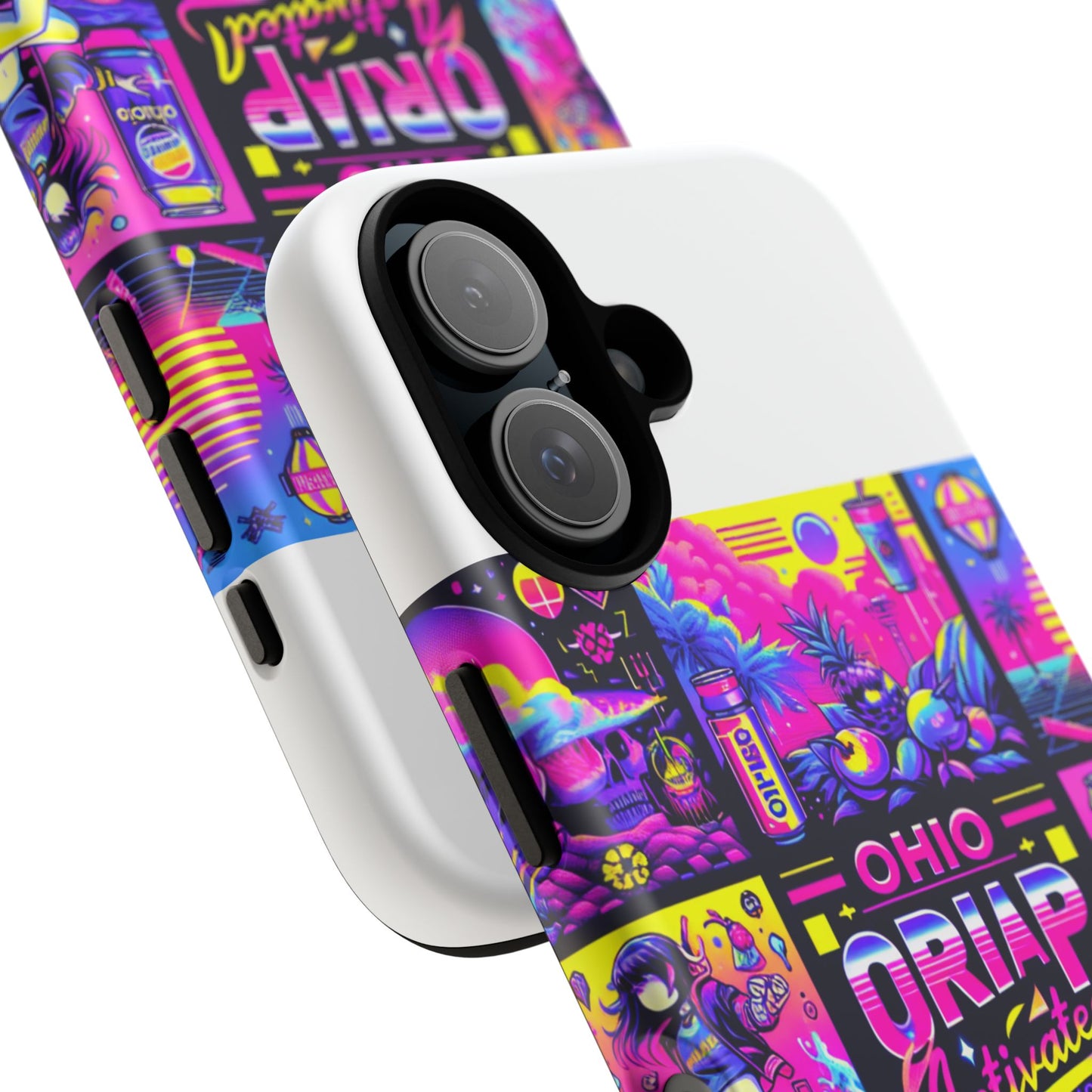 ohio drip activated protective phone case with 3d wrap design, uv protection, durable tpu silicone liner, ideal gift for tech enthusiasts and anime lovers