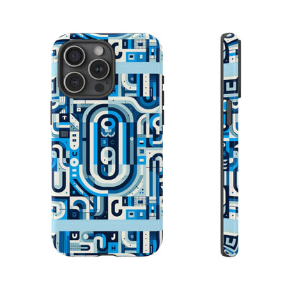 Blue Alphabet U Letter Phone Case with 3D Wrap UV Protected Shock Absorption for Kids and Teenagers