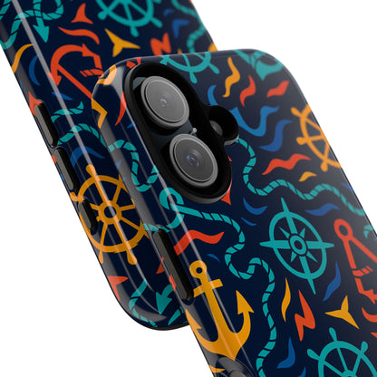 Nautical Multicolor Protective Phone Case with 3D Wrap Design for Unique Style and Self-Expression Compatible with iPhone 13, 14, 15 & 16 – all models including Pro, Pro Max & Plus