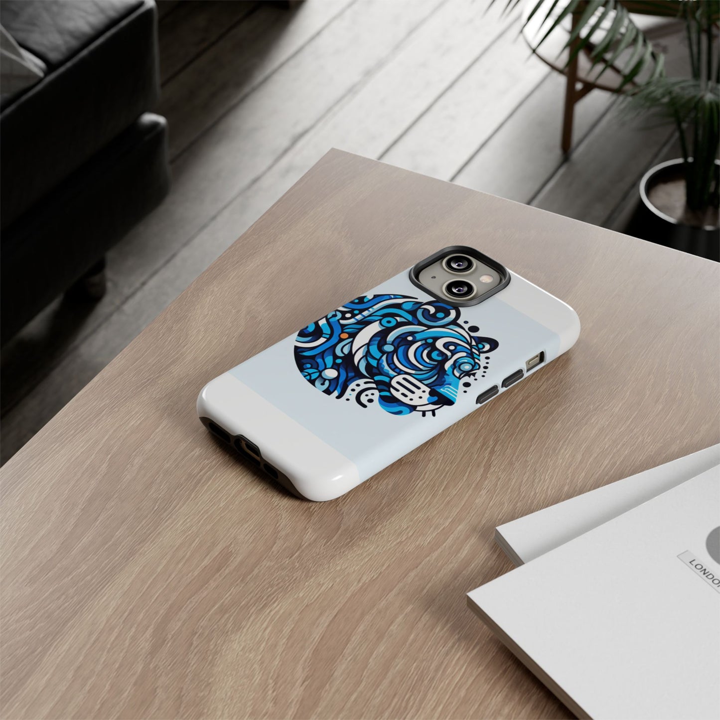 vibrant 3d wrap protective phone case with unique blue lion design for stylish expression and fun accessories compatible with iphone 13, 14, 15 & 16 – all models including pro, pro max & plus